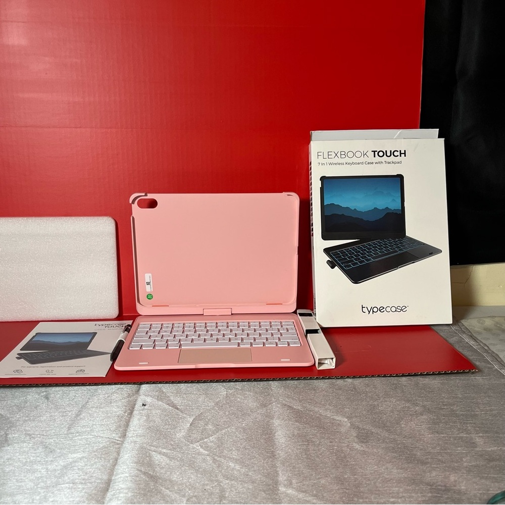Pink Flexbook Touch Keyboard Case for Tablets  new open box